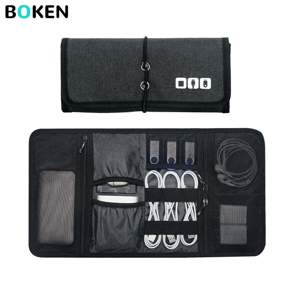 Tech Accessories For Travel - Tech Organizer Bag Cable Storage Case
