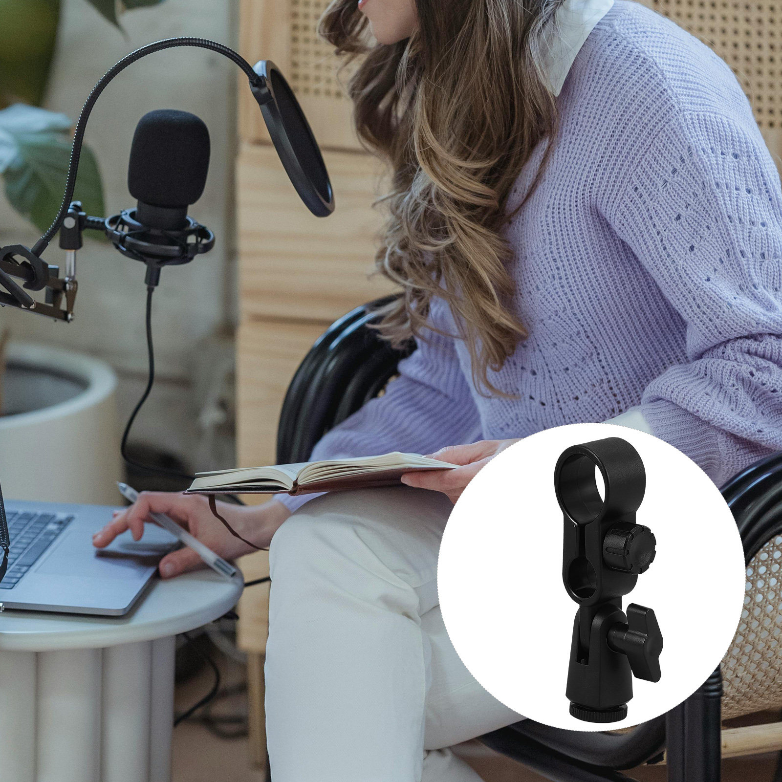 Tech Accessories Stand - 2Pcs Mic Clip Shock Mount Microphone