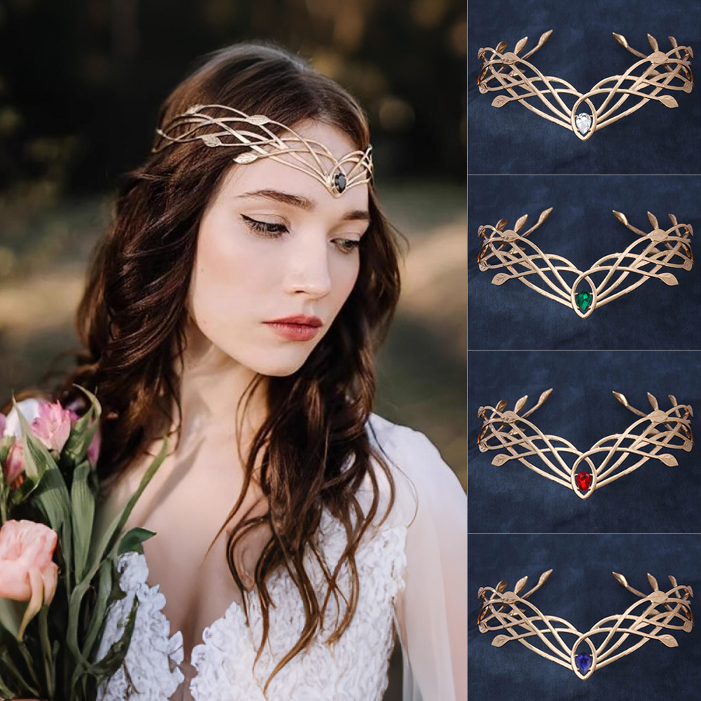 Tech Hair Accessories - Luxury Tiaras Headbands for Women Leaf