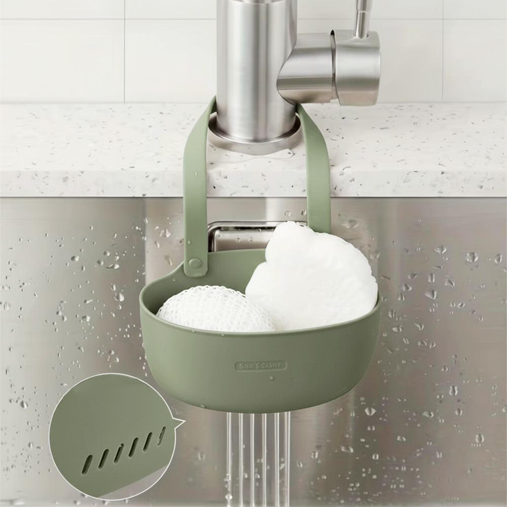 Tech Accessories Organizer - Hanging Soap Sponge Holder, Double Draining