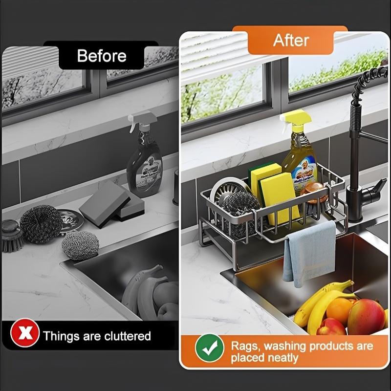 Sponge Drainer Rack With Towel - Tech Accessories Organizer review and price