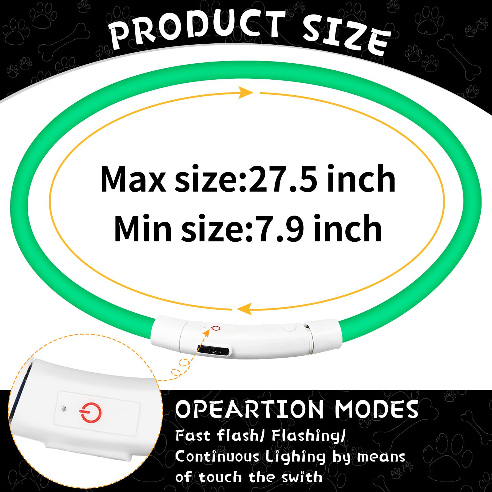 Silicone LED Dog Collar Rechar - Tech Dog Accessories review and price