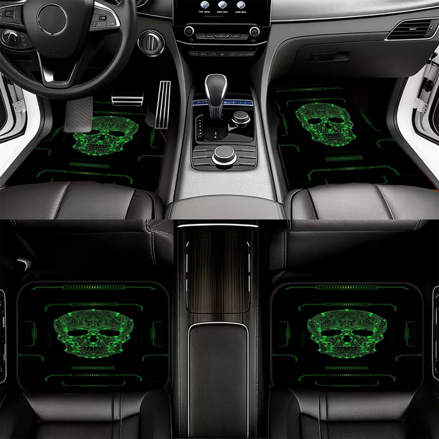 Cyberpunk Skull Car Floor Mats - Tech Accessories Luxury review and price