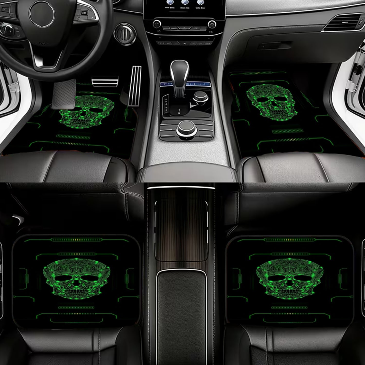 Cyberpunk Skull Car Floor Mats - Tech Accessories Luxury review and price